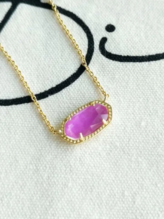 Kendra Scott Necklace - Elisa - Azalea Gold - Picture 2 of 4